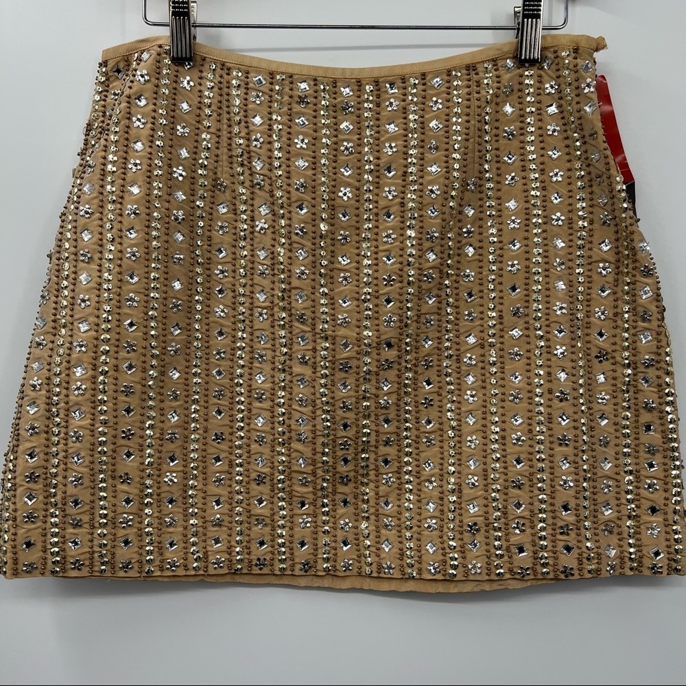 COPY - NWT Tracy Reese Embellished Beaded 100% Silk Mini Skirt Size 6